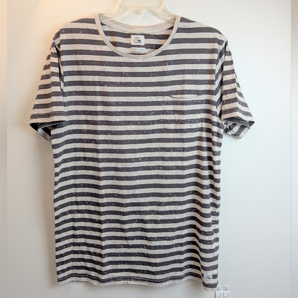 Quicksilver Men's Striped T Shirt Size M